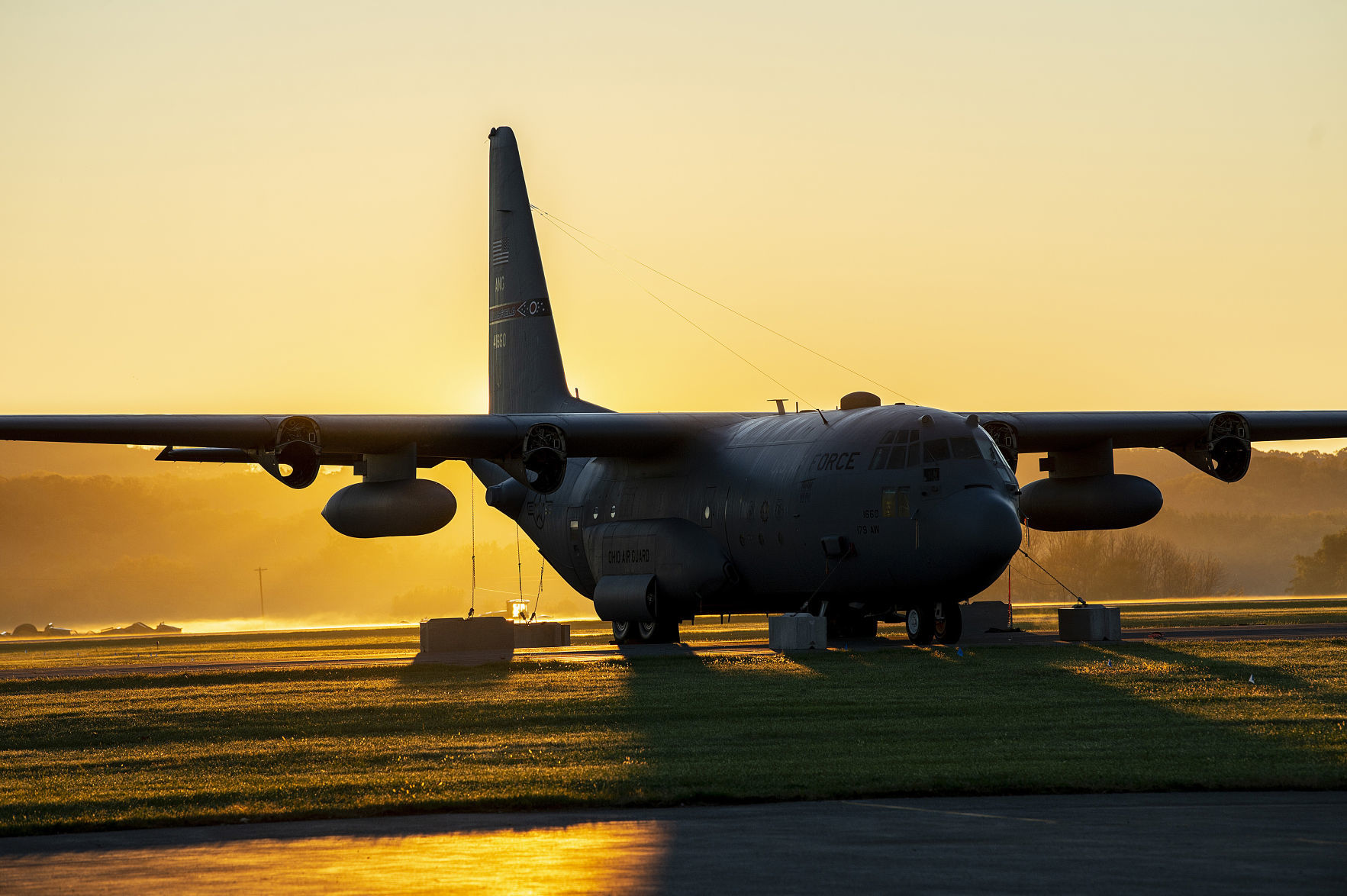 Fort Detrick C130 at sunrise